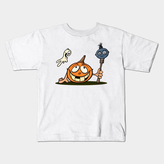 Halloween family Kids T-Shirt by cartoonalarm